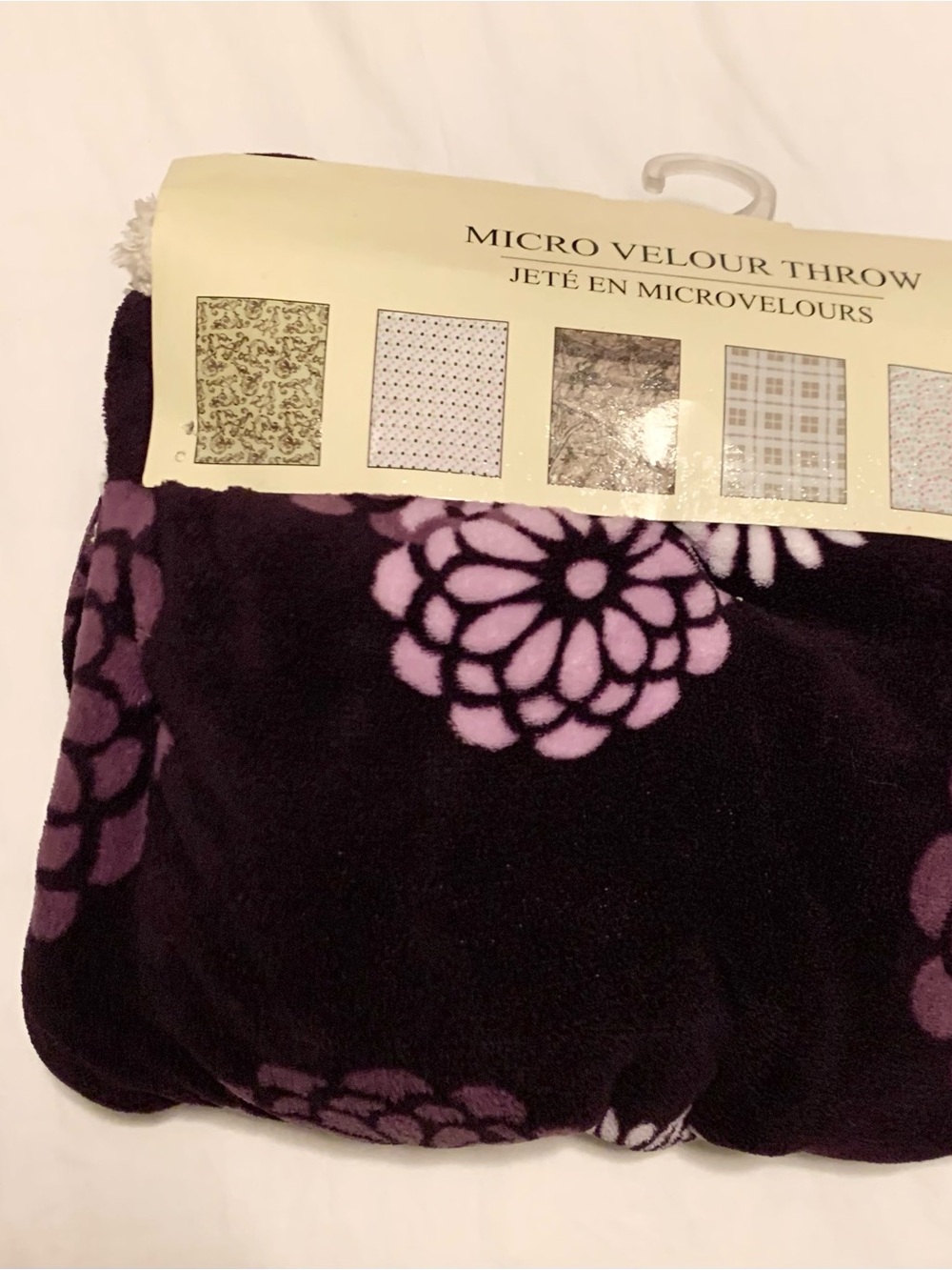 NWT Velour purple throw